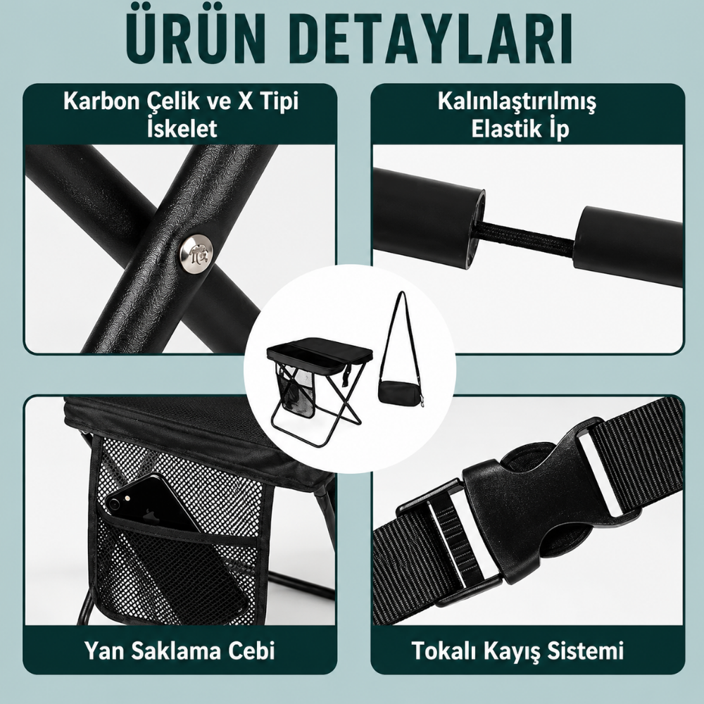 Mirello Taşınabilir Çok Fonksiyonlu Sandalye